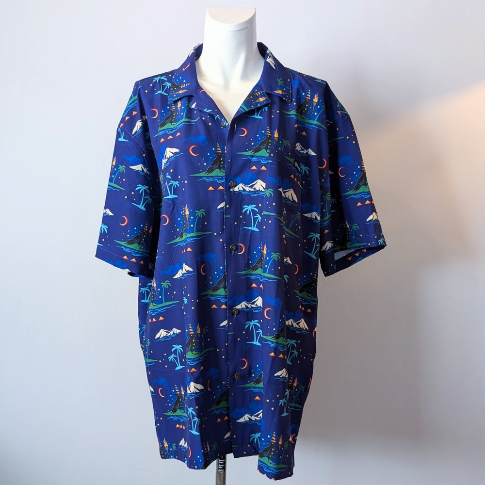Mcmenamins Pau Hana Halloween Crow Vintage Style Button Up Shirt NWT Size XL
